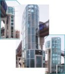 Алюминиевая система «Татпроф»
Заполнение: стекло - триплекс с голубой пленкой
Общая площадь фасада 400 м2 tab